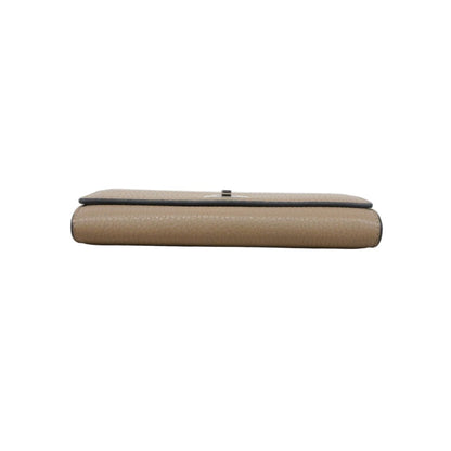 Fendi Wallet Peekaboo Leather Beige Silver — view 2