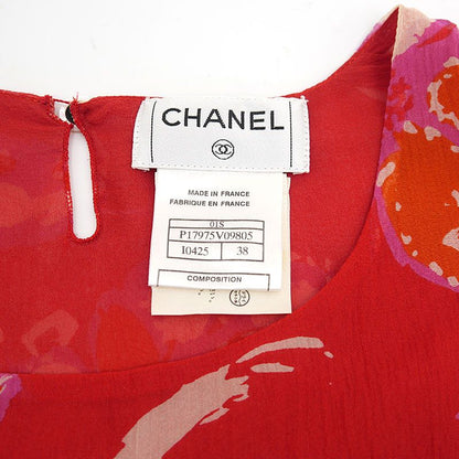 Chanel Flower Print Sleeveless Top P17975 38 Tank Top