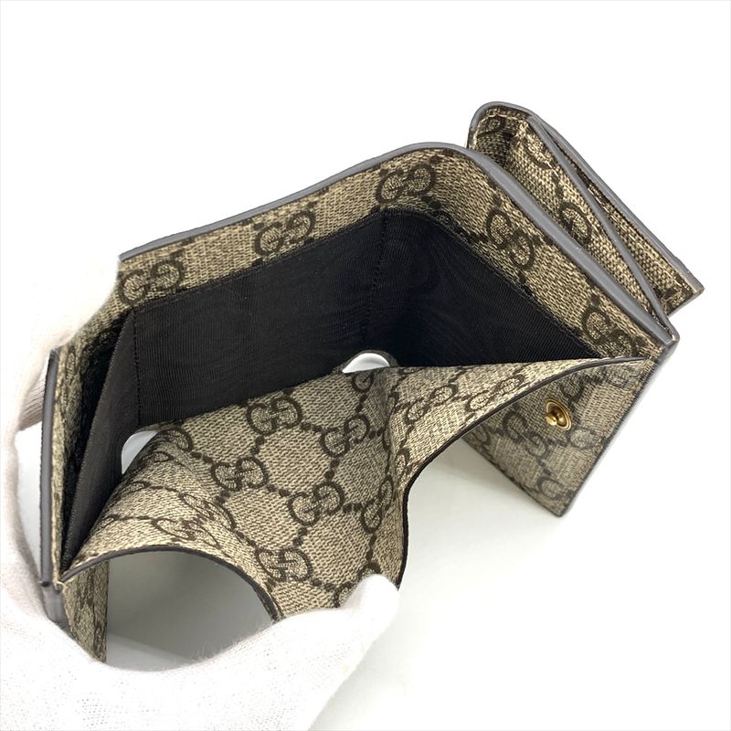 Gucci X Balenciaga Collaboration Compact Wallet Trifold Wallet GG Supreme