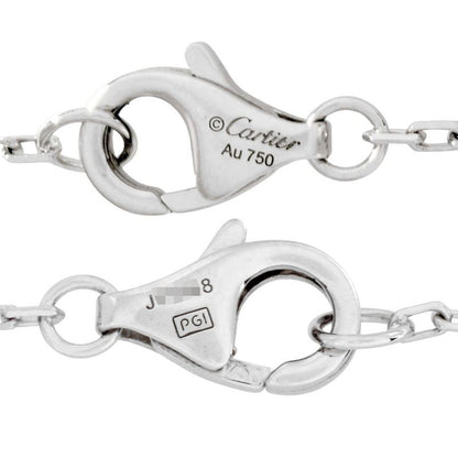 Cartier Juste Un Clou Necklace Diamond 18K White Gold 58g White Togo Old 45cm