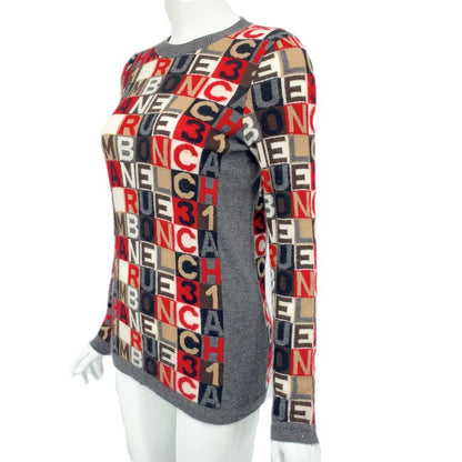 Chanel 100% Cashmere Knit Sweater 07A P31488k00484 Size 36