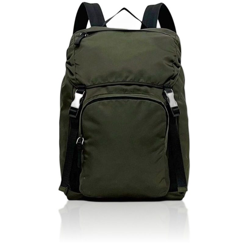 Prada Backpack Khaki Green Mimetico Tessuto