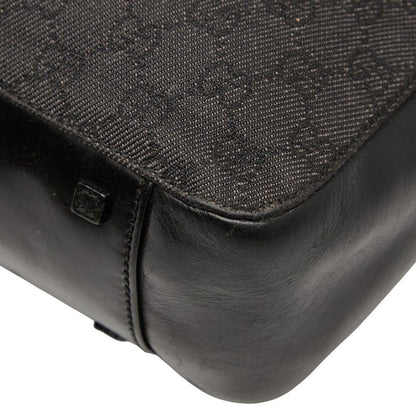 Gucci GG Canvas Tote Handbag 1019220 Black Canvas Leather Ladies Gucci