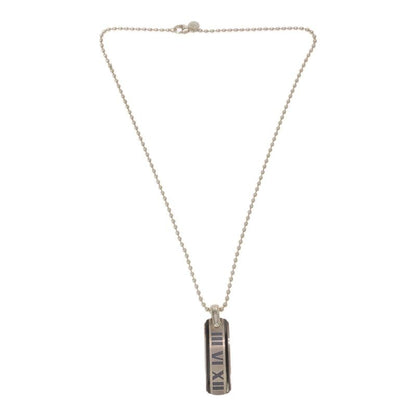 Tiffany & Co Atlas Necklace Plate Silver 925 17.9 g H9638