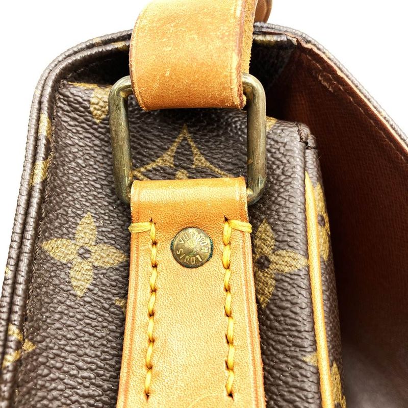 Louis Vuitton M51253 Cartes Ciel Shoulder Bag Brown Monogram Canvas Vintage