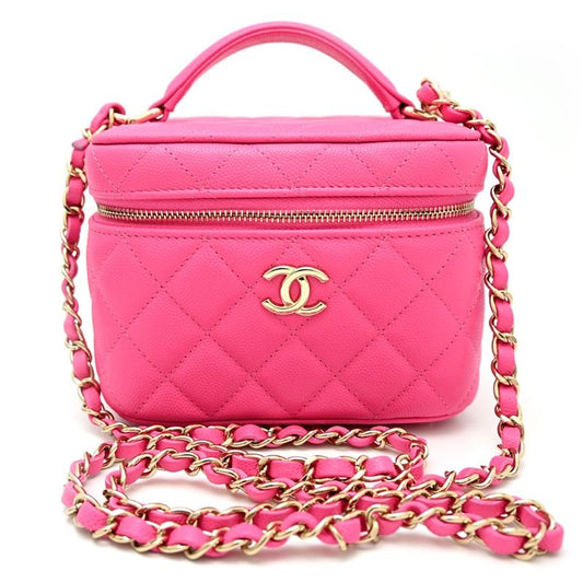Chanel Shoulder Bag Caviar Pink