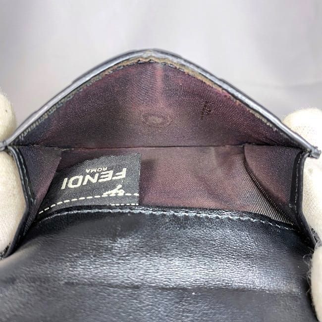 Fendi Trifold Wallet Black Brown Fize 8m0395