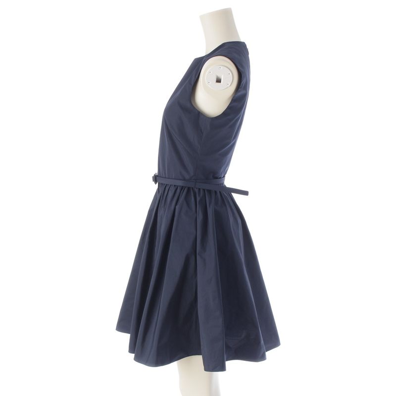 Christian Dior 19 Years Flared Sleeveless Dress With Belt Dress 951r24a2006