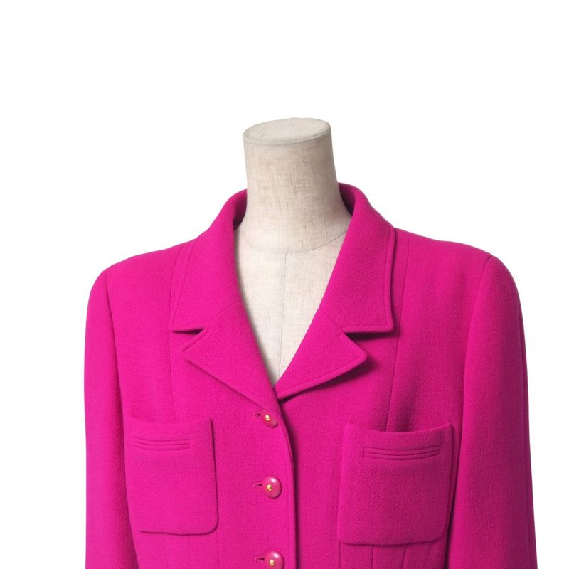 Chanel Vintage Skirt Suit Setup Long Jacket Tight Skirt Coco Mark CC Logo