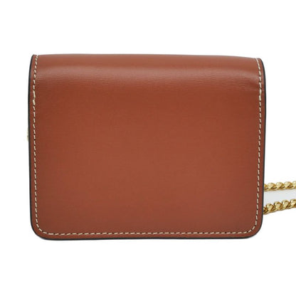 Celine Triomphe Card Holder With Chain - 10j743dpv.04lu Tan Brown