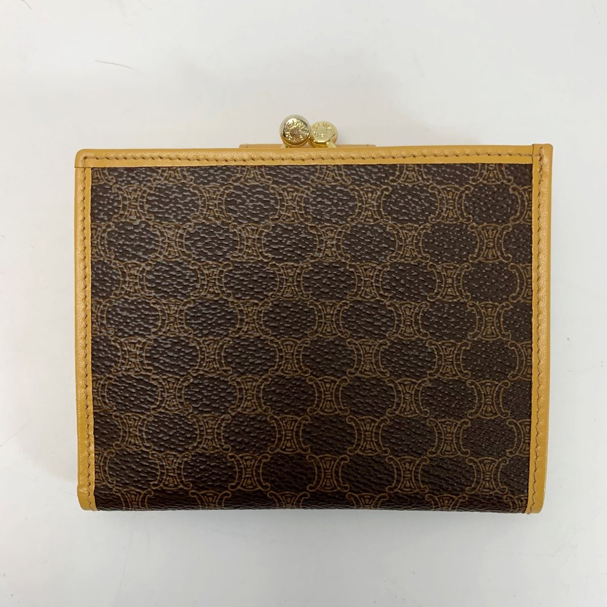 Celine Macadam Pattern Old Celine M13 Brown Bifold Wallet