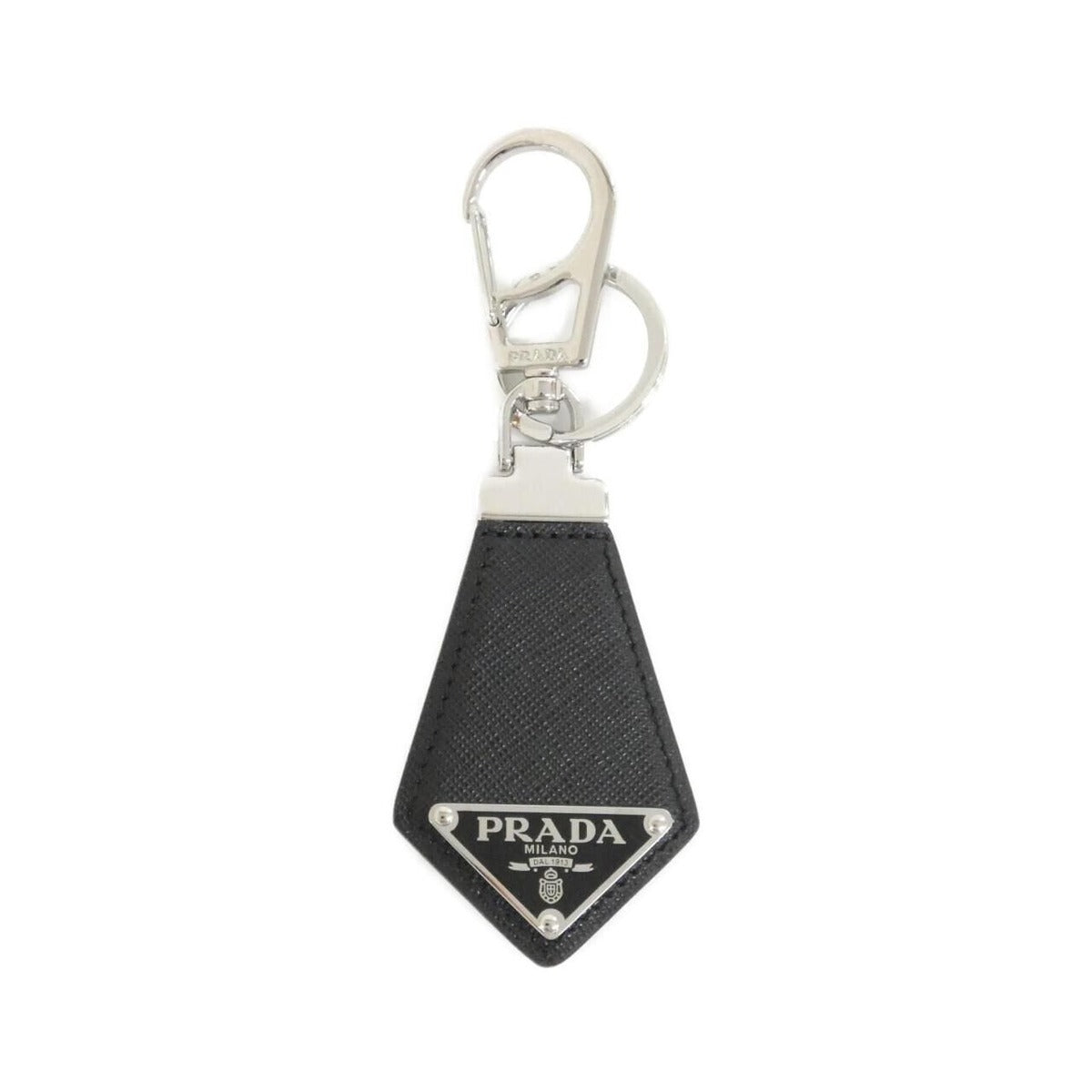 Prada Key Ring Silver Nero