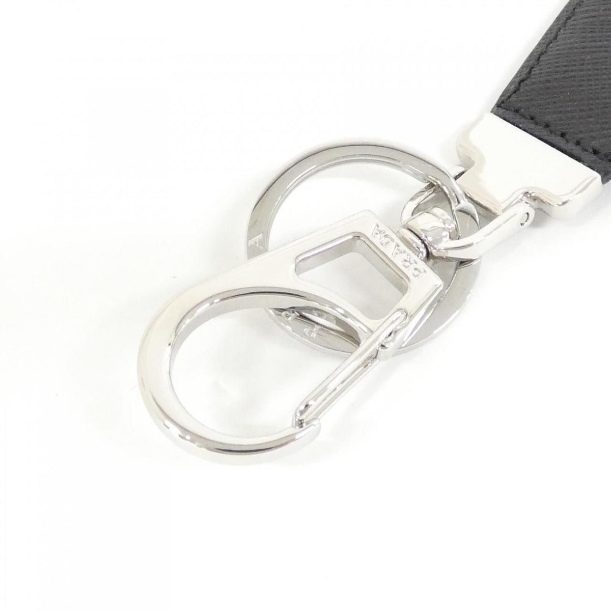 Prada Key Ring Silver Nero — view 4