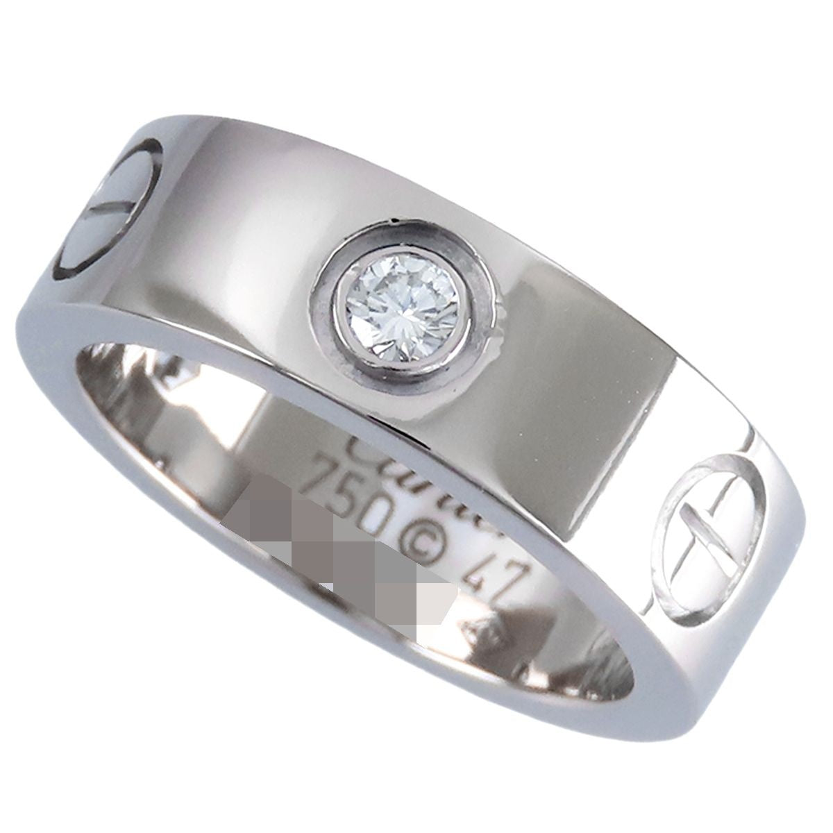 Cartier Love Ring White Gold 18k Diamond Classic Model Wedding