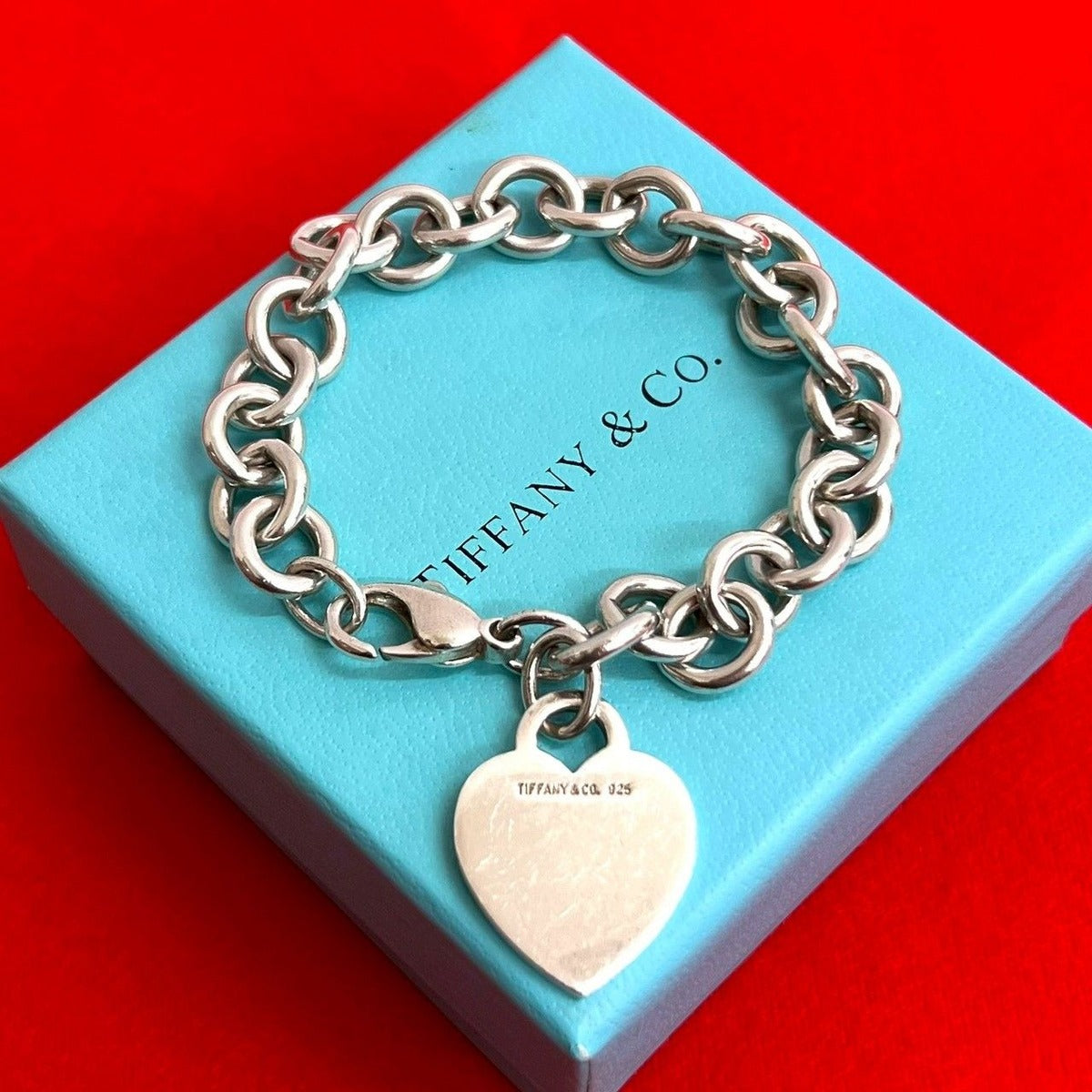 Tiffany & Co Heart Tag Bracelet Chain Bangle