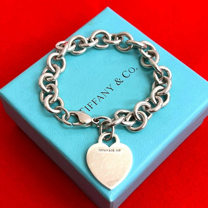 Tiffany & Co Heart Tag Bracelet Chain Bangle