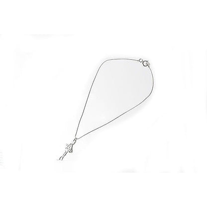 Chanel Charm Long Necklace Mademoiselle Motif Silver — view 2