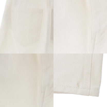 Celine Cotton Triomphe Denim Pants Jeans Bottoms N860 617R 01OQ White 25