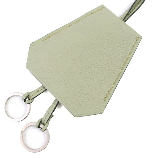 Hermes Leather Margiela Period Large Clochette Necklace Light Moss Green