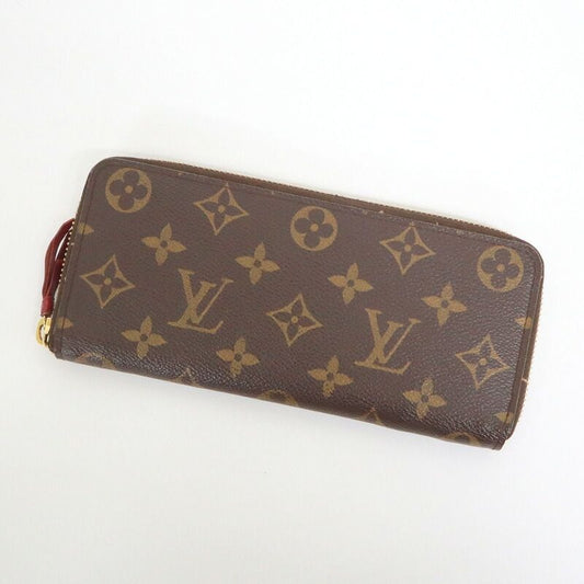 Louis Vuitton Portefeuille Clemence Zip Around Wallet Fuchsia Brown