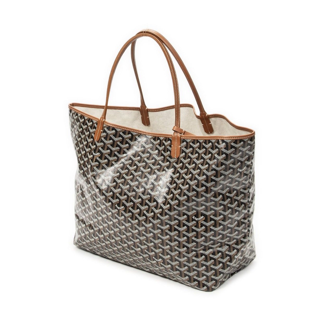 Goyard St Louis Brown Rudin Canvas Messenger Bag — view 2