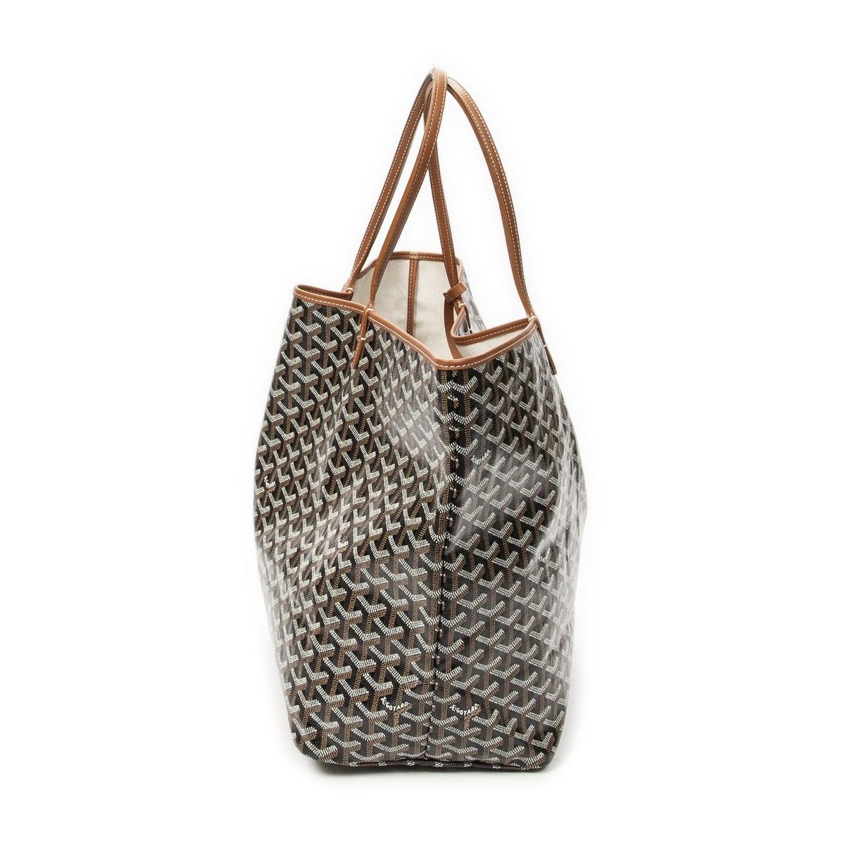 Goyard St Louis Brown Rudin Canvas Messenger Bag — view 4