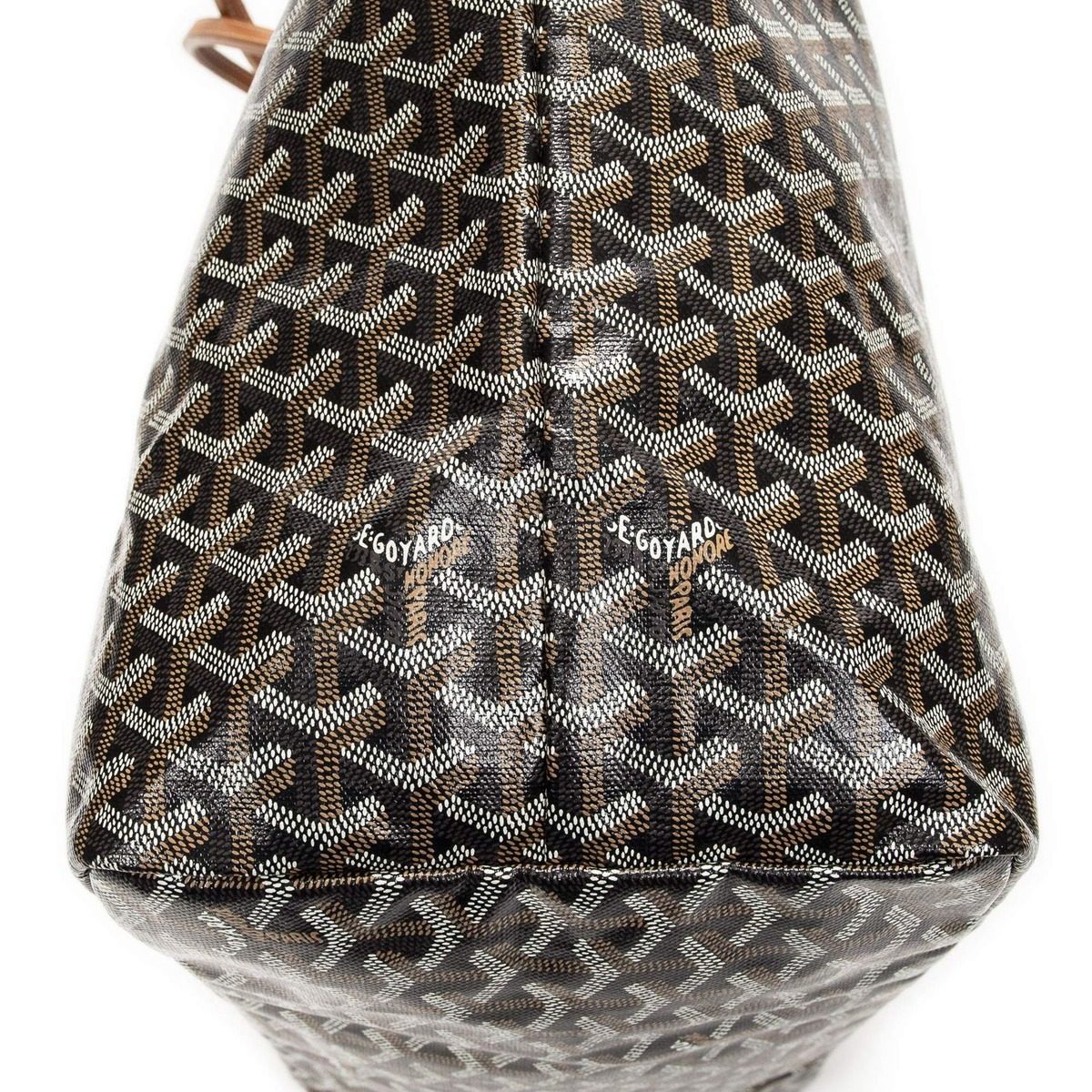 Goyard St Louis Brown Rudin Canvas Messenger Bag — view 8