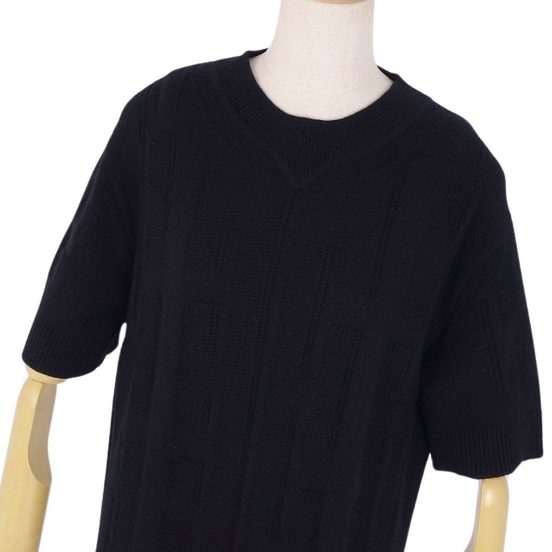 Hermes Dress Knit Sweater Short Sleeves