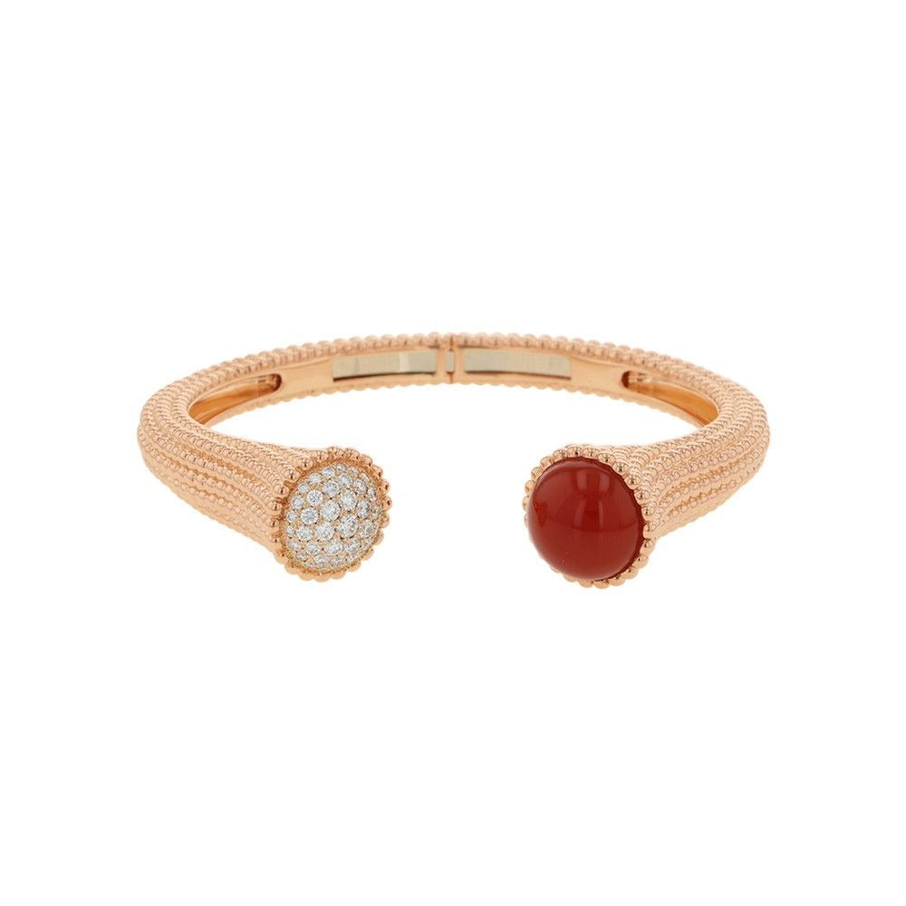 Van Cleef & Arpels Bracelet Perlee Couleur Carnelian Diamond Def
