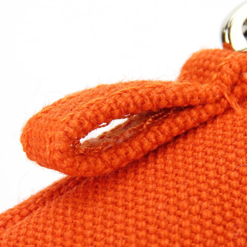 Hermes Pouch Bolide Pouch Mini Cotton Orange Silver Hardware Small Bag Bag-in-ba