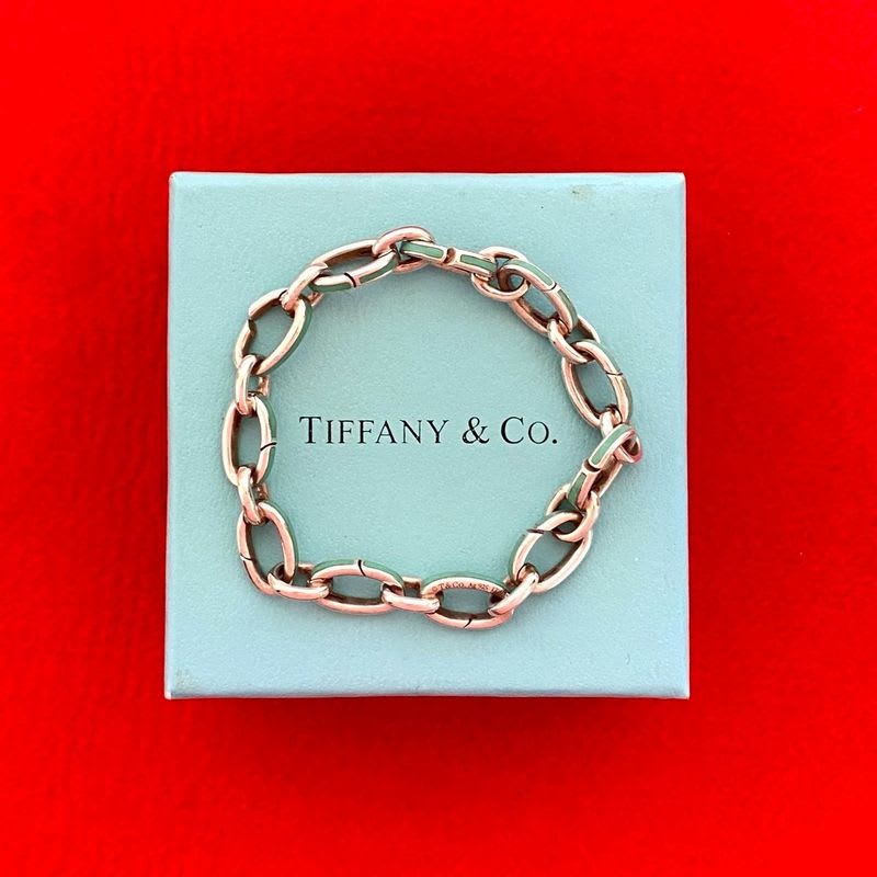 Tiffany & Co Clasping Bracelet Silver 925 Chain Bangle