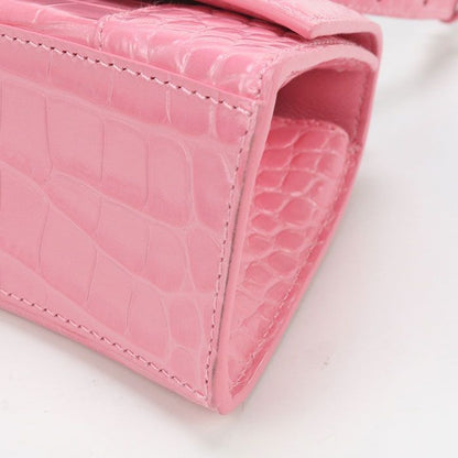 Balenciaga Top Handle Bag XS 2WAY Hourglass 592833 Handbag Croc Shape Push