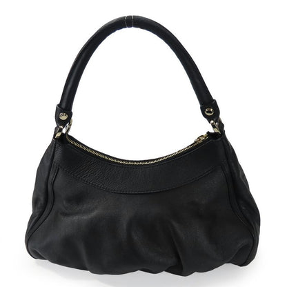 Gucci Handbag 190525 Abbey Leather Black Gold Hardware Shoulder One Shoulder