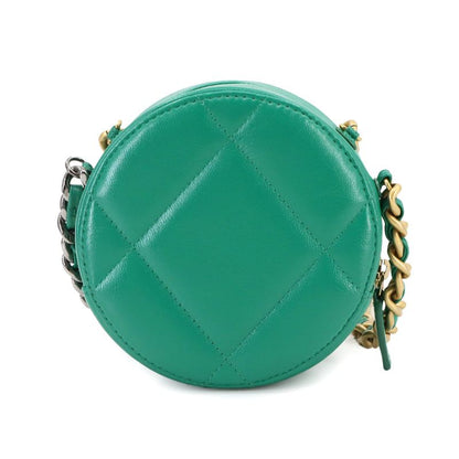 Chanel 19 Round Clutch Chain Shoulder Bag Lambskin Green Ap0945 Chanel 19 Bag