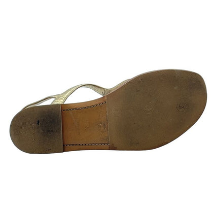 Prada Flat Thong Sandals Brown Gold 36 2 1