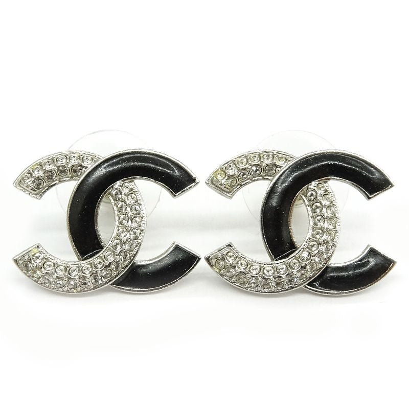 Chanel Coco Mark A24 V Rhinestone Metal SV Accessories