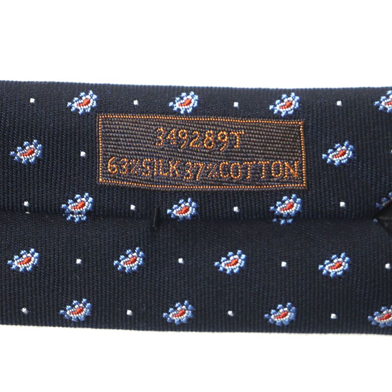  Hermes 2020 349289t 63% Silk Anthracite/ciel/orang Cravat Paisley Dot Tie