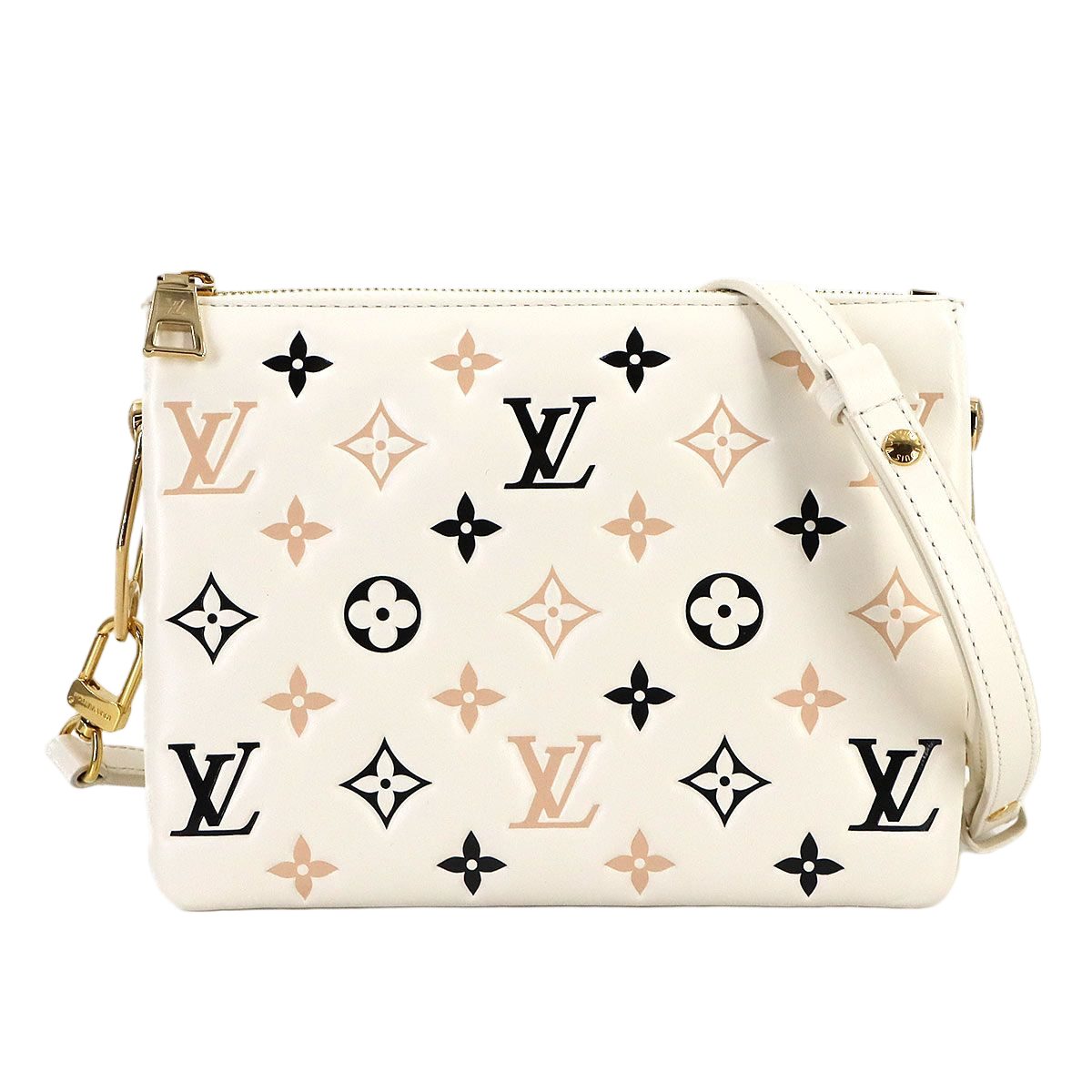 Louis Vuitton by the Pool Coussin BB Shoulder Bag Leather Beige