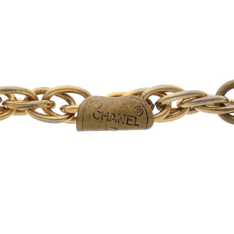 Chanel Coco Mark Rhinestone Necklace Women