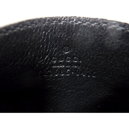 Gucci Leather Bee Card Case Holder Pass Regular Black Au7741 — view 4
