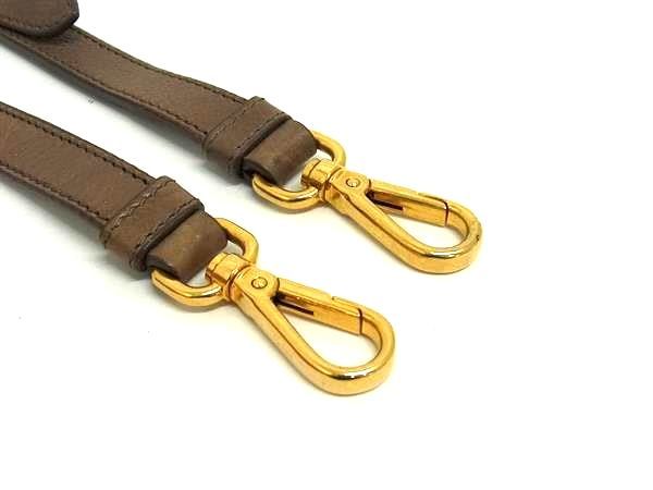 Prada Leather Bag Shoulder Strap Crossbody Shoulder Women Brown Bl8204