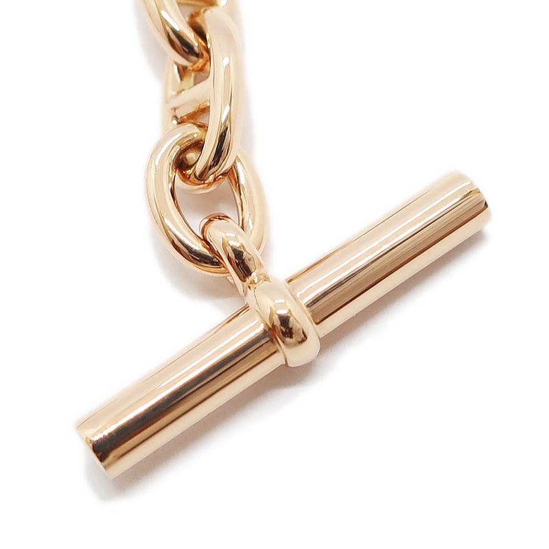 Hermes Chaine D'ancre T PM 750pg Bracelet 26 Frames Pink Gold 16cm