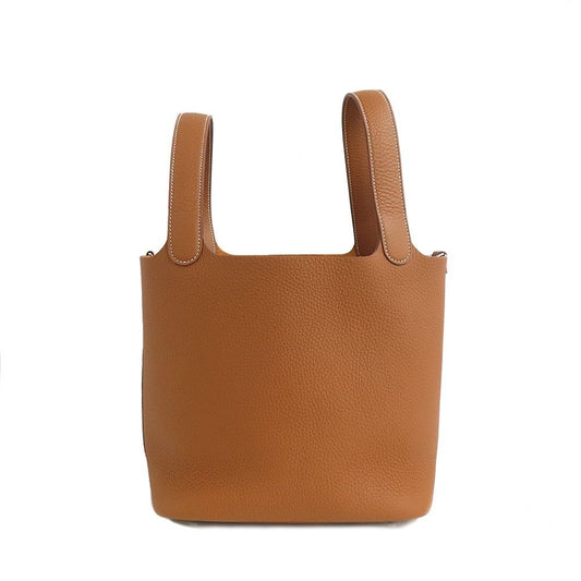Hermes Picotin Lock MM Gold Taurillon Clemence Silver Hardware