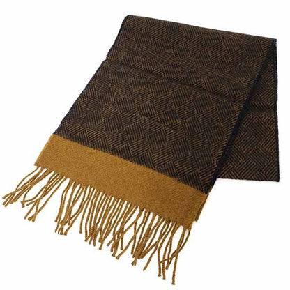 Christian Dior Monsieur Lamb's Wool Scarf Black Brown