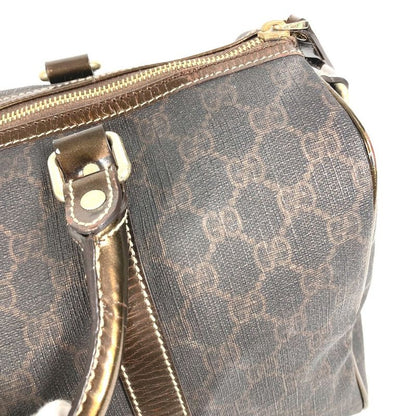 Gucci Handbag GG Plus Logo 193603 Pvc/leather Brown
