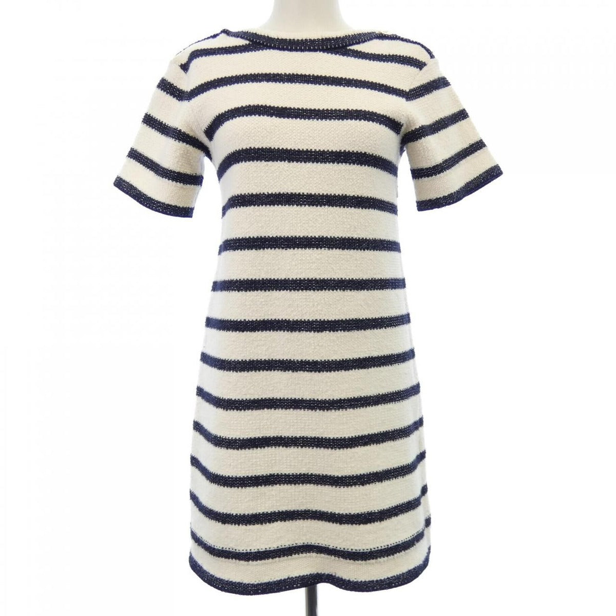 Dior Mariniere Dress Beige 38 Navy