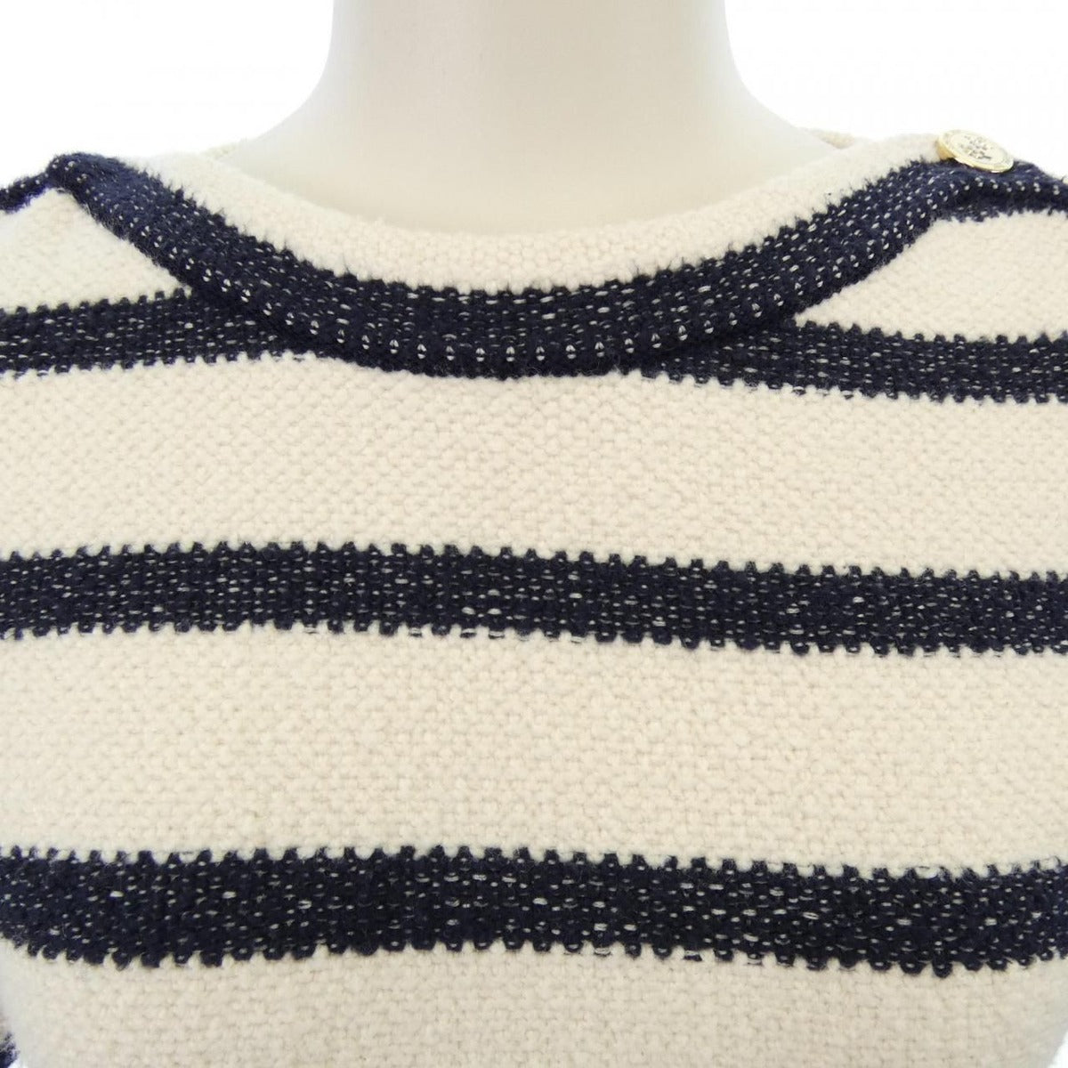 Dior Mariniere Dress Beige 38 Navy — view 5
