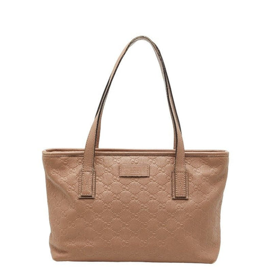 Gucci Guccissima Tote Bag Handbag Beige Leather