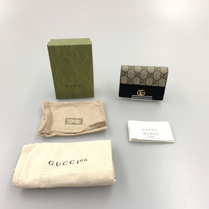 Gucci Ggmarmont GG Supreme Mini Wallet Bifold Wallet 658610 Beige X Wallet
