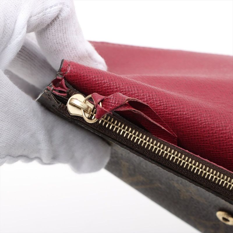 Louis Vuitton Monogram Portefeuille Emilie Zipper Long Wallet M41943 Brown ×